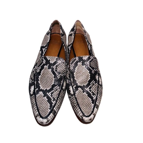 Franco Sarto Womens Snakeskin Print Loafers 7.5 City Quiet Luxury Office Wear - Picture 3 of 11